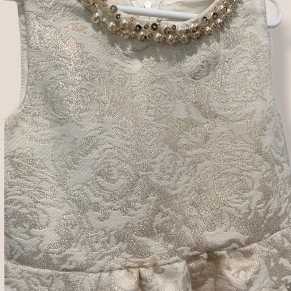 Girls Metallic Holiday Party Dress - Picture 3 of 4